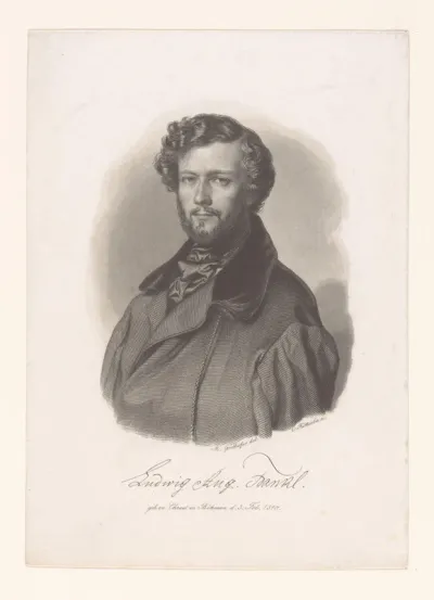 Portret van Ludwig August Frankl von Hochwart