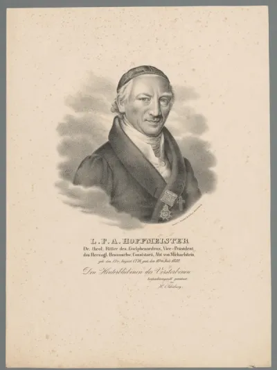 Portret van Ludwig Friedrich August Hoffmeister