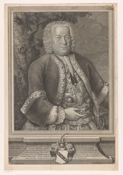 Portret van Ludwig Georg Christoph von Schlammersdorf