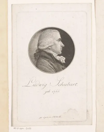 Portret van Ludwig Schubart