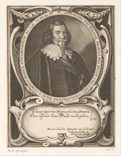 Portret van Ludwig von Hörnigk op 44-jarige leeftijd