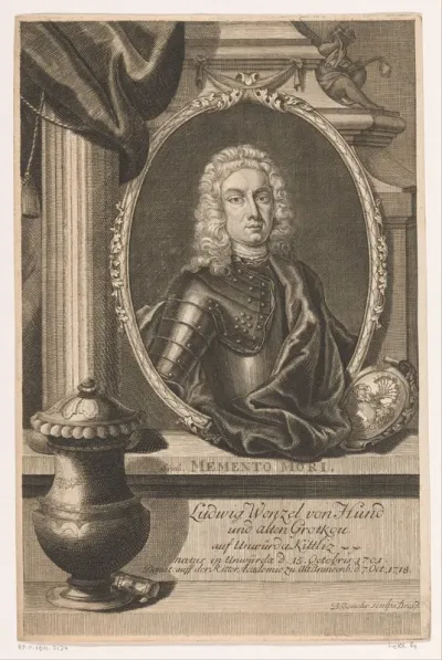 Portret van Ludwig Wenzel von Hund und Alten Grottkau