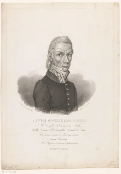Portret van Luigi Guglielmo Riedl