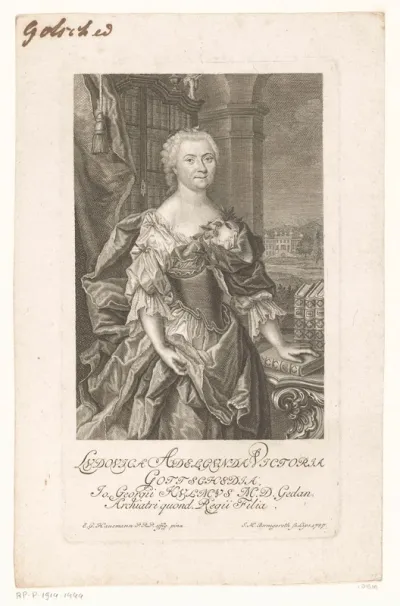 Portret van Luise Adelgunde Victoria Gottsched
