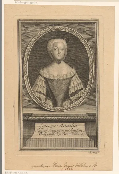 Portret van Luise Amalie von Braunschweig-Wolfenbüttel
