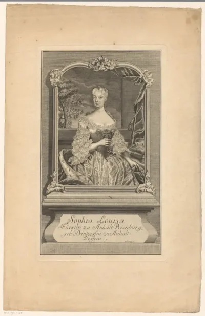 Portret van Luise von Anhalt-Dessau