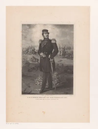 Portret van luitenant generaal Bernard van Saksen-Weimar