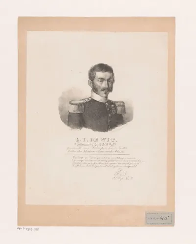 Portret van luitenant L.J. de Wit