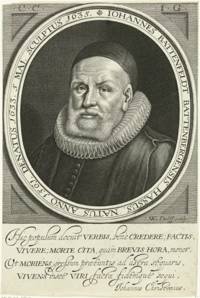 Portret van Luthers predikant Johan van Batteveld