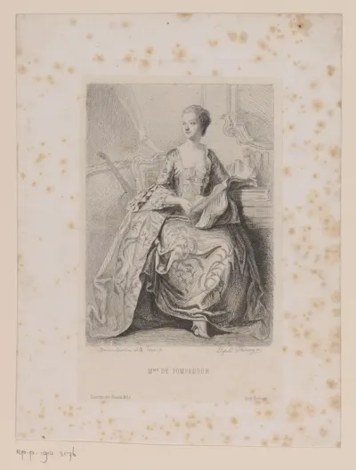 Portret van Madame de Pompadour, Jeanne-Antoinette Poisson