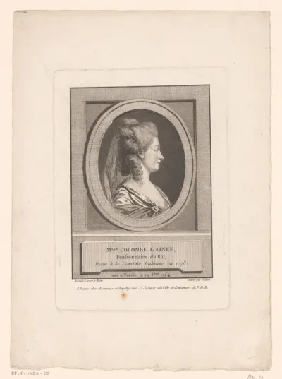 Portret van Mademoiselle Colombe L'Ainée