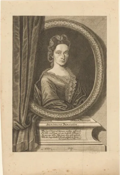 Portret van Magdalena Sibylla Mencke