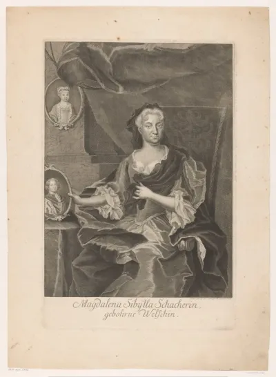 Portret van Magdalena Sibylla Schacher
