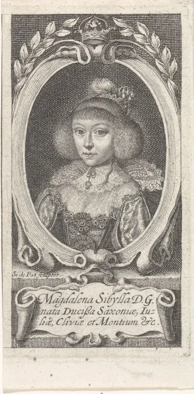 Portret van Magdalena Sibylla van Saksen