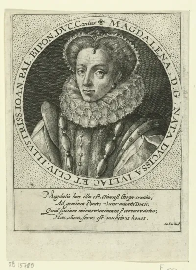 Portret van Magdalena van Gulik en Kleef