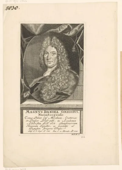 Portret van Magnus Daniel Omeis