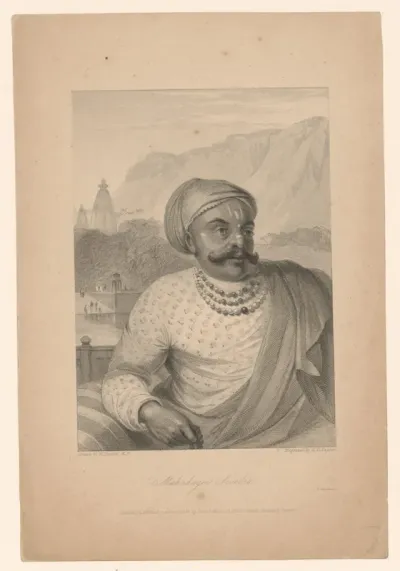 Portret van Mahadaji Shinde