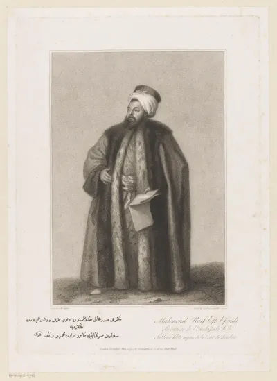 Portret van Mahmoud Raif Eft Efendi
