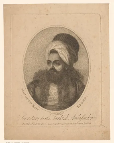 Portret van Mahmud Raif Efendi