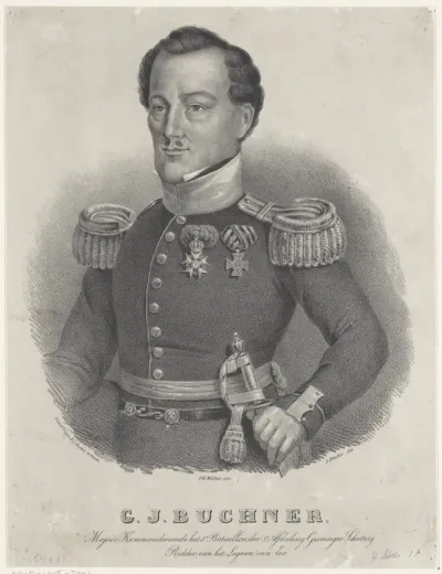 Portret van majoor G.J. Buchner