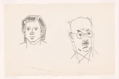 Portret van man en vrouw Wolbers