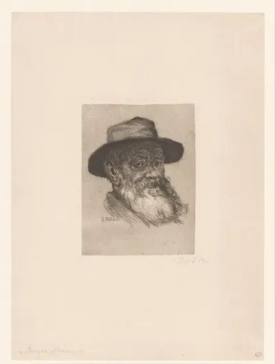 Portret van man met baard en hoed