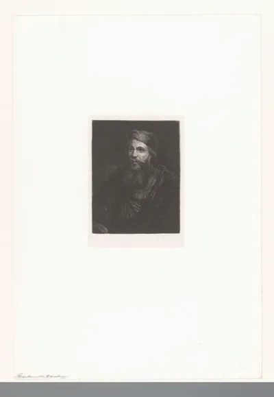 Portret van man met baard en muts