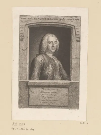 Portret van Marc-Pierre de Voyer de Paulmy, marquis d'Argenson