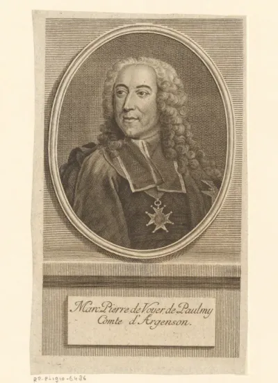 Portret van Marc-Pierre de Voyer de Paulmy, marquis d'Argenson