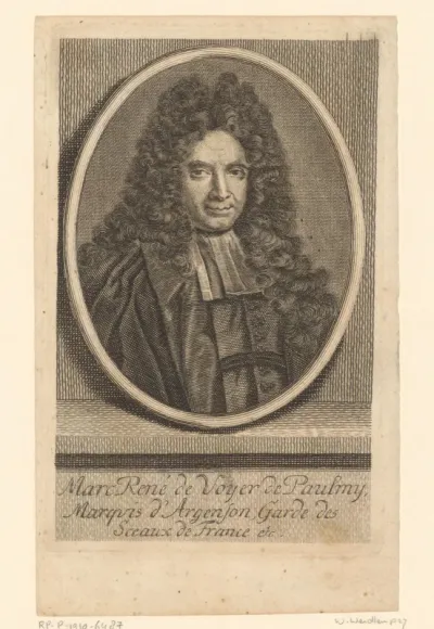 Portret van Marc-René de Paulmy, markies van Argenson