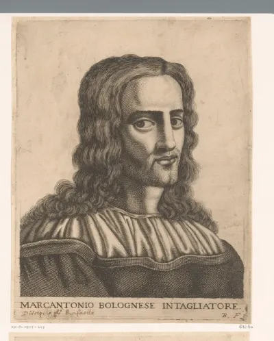 Portret van Marcantonio Raimondi