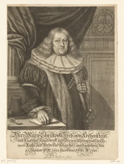 Portret van Marcus Christoph Kress von Kressenstein