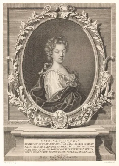 Portret van Margaretha Barbara Flörcke