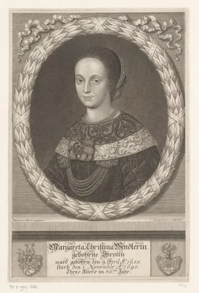 Portret van Margaretha Christina Wendler