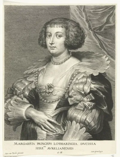 Portret van Margaretha, prinses van Lotharingen