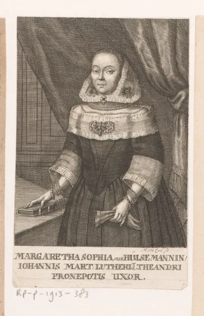 Portret van Margaretha Sophia Luther-Hülsemann