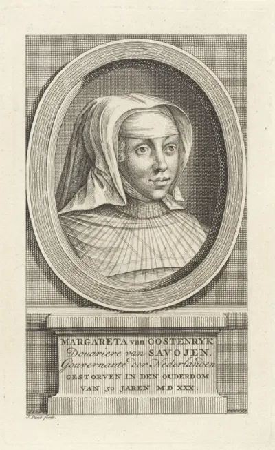Portret van Margaretha van Oostenrijk, landvoogdes der Nederlanden