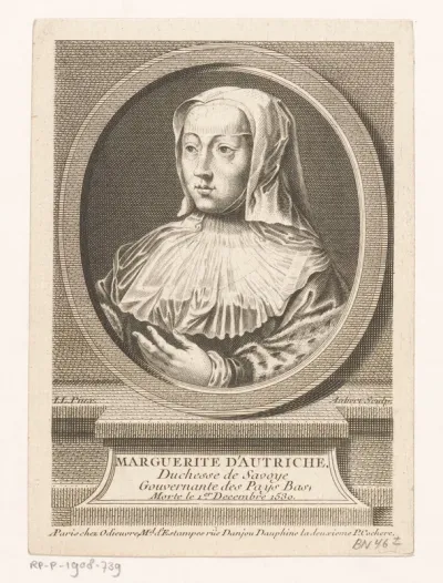 Portret van Margaretha van Oostenrijk