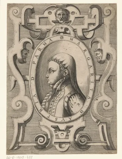 Portret van Margaretha van Parma, landvoogdes der Nederlanden