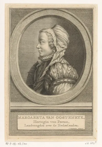 Portret van Margaretha van Parma, landvoogdes der Nederlanden