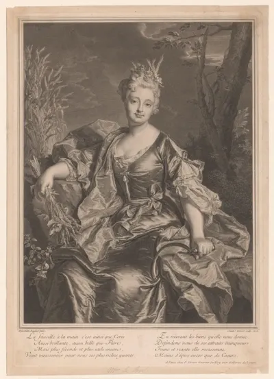 Portret van Marguerite Henriette de La Briffe Le Bret als Ceres