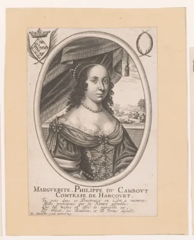 Portret van Marguerite-Philippe du Cambout