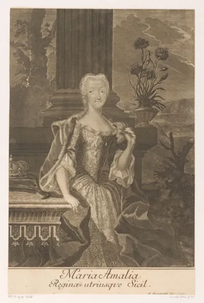 Portret van Maria Amalia, koningin van Napels-Sicilië