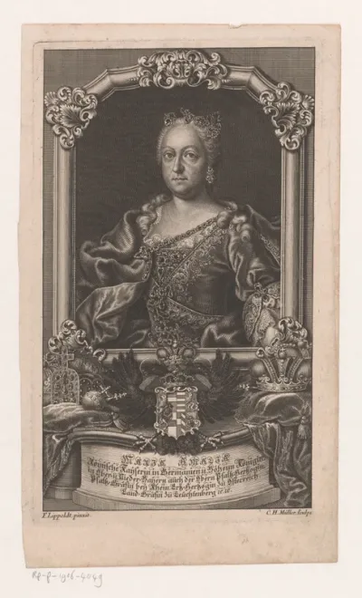 Portret van Maria Amalia van Oostenrijk, Rooms keizerin