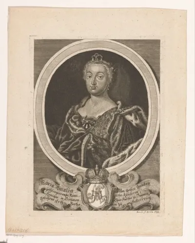 Portret van Maria Amalia van Oostenrijk