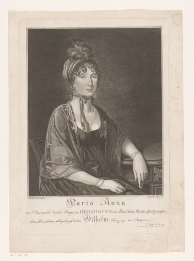 Portret van Maria Anna, Pfalzgräfin von Birkenfeld-Gelnhausen en hertogin in Beieren