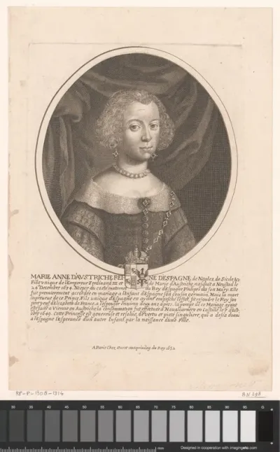 Portret van Maria Anna van Oostenrijk