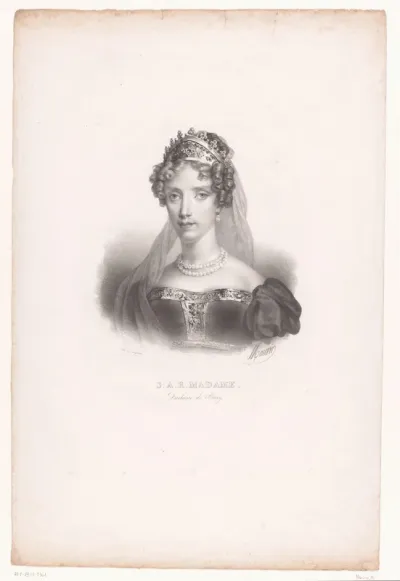 Portret van Maria Carolina Bourbon-Sicilië, hertogin van Berry