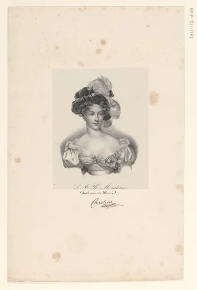 Portret van Maria Carolina van Bourbon-Sicilië