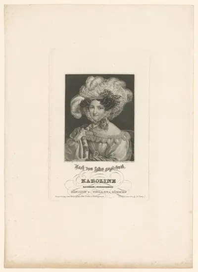Portret van Maria Carolina van Oostenrijk